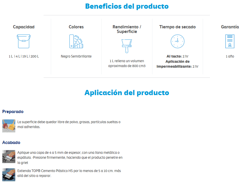 TOP® Cemento Plástico HS