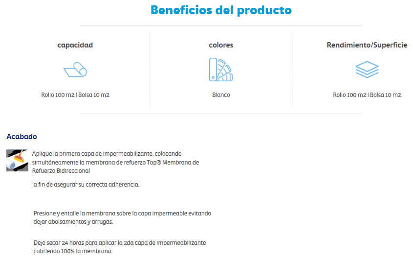 TOP® Membrana de Refuerzo Bidireccional