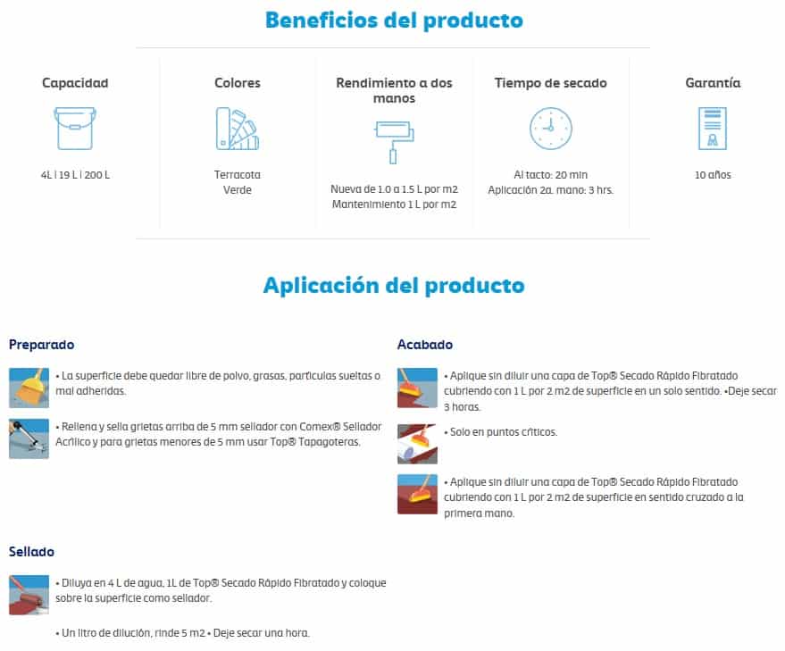 Top® Secado Rápido Fibratado 10 años Reforzado