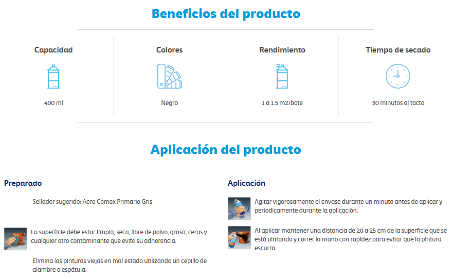 Aero Comex® Negro Brillante