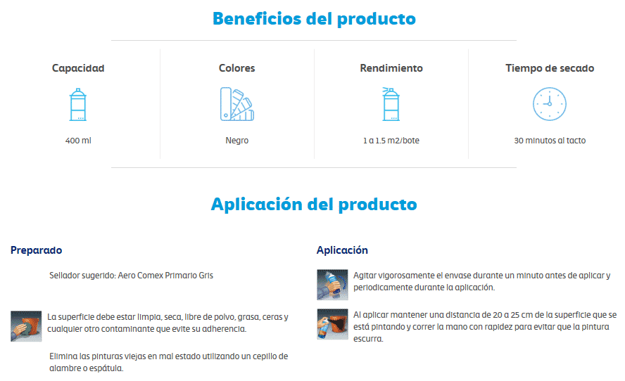 Aero Comex® Negro Satinado
